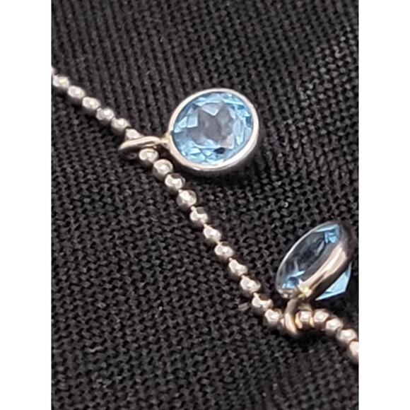 14k Princess white Gold beaded necklace 16in, 2.3g - Picture 10 of 11